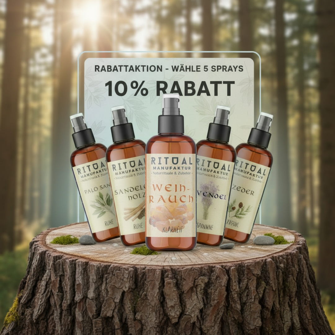 Rabattaktion Natürliche Essenzen Aura Sprays Weihrauch, Lavendel, Zedernholz Ritualmanufaktur