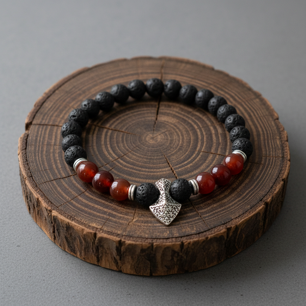 Lava-Steinarmband mit Edelsteinen für ätherische Öle