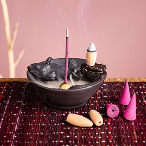 Backflow Kegelhalter Drache aus Ton I Ritualmanufaktur