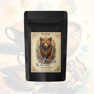 A cup organic raw cocoa each 35g