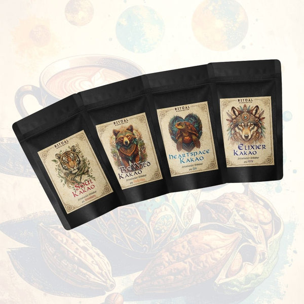 A cup organic raw cocoa each 35g