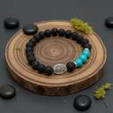 Lava-Steinarmband mit Edelsteinen für ätherische Öle