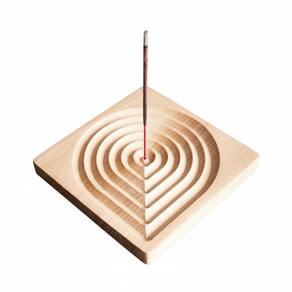 Räucherstäbchenhalter aus Buchenholz