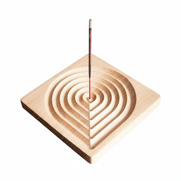 Räucherstäbchenhalter aus Buchenholz