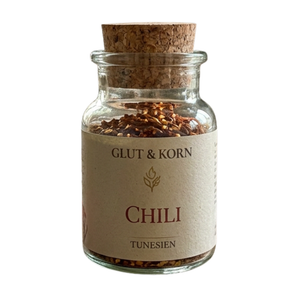 Chiliflocken aus Tunesien, Ritualmanufaktur, Gewürze, scharf, Glut & Korn