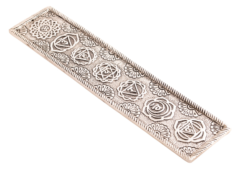 Chakra Räucherstäbchenhalter Weißmetall