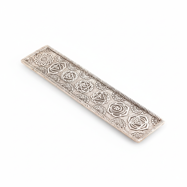 Chakra Räucherstäbchenhalter Weißmetall