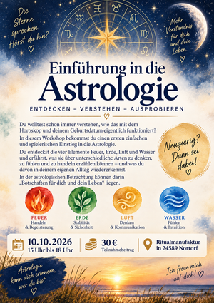 Einführung in die Astrologie am 10.10.26