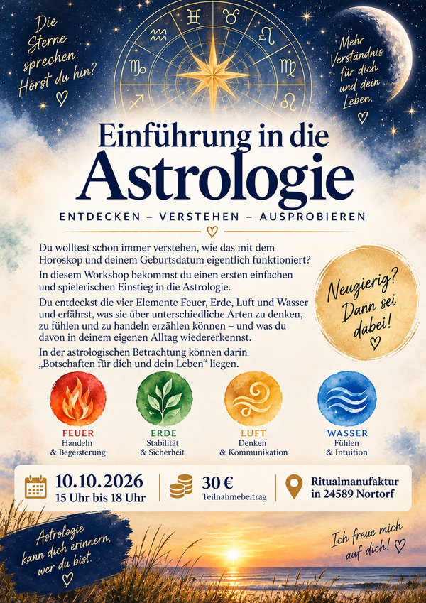 Einführung in die Astrologie am 10.10.26