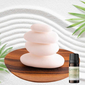 Duftstein Set – Zen Keramik & Akazienholz