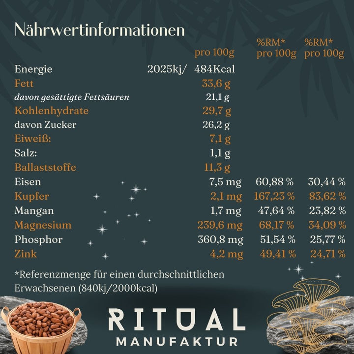 Rohkakao Bio mit Vitalpilzen - Ritualmanufaktur.de