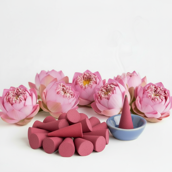 Pink Lotus Räucherkegel