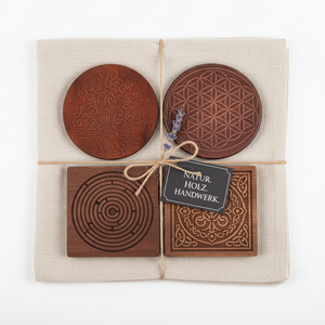 Gefäßuntersetzer aus Holz groß I Ritualmanufaktur