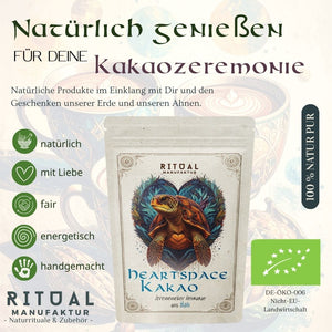 A cup organic raw cocoa each 35g