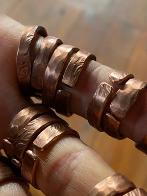 Kupferringe Handgefertig von Willy Schnell