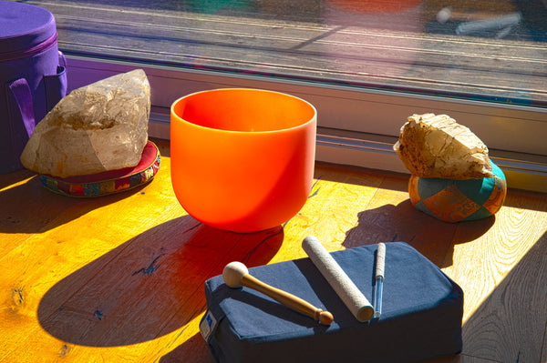 Chakra Kristallklangschalen aus reinem Bergkristall