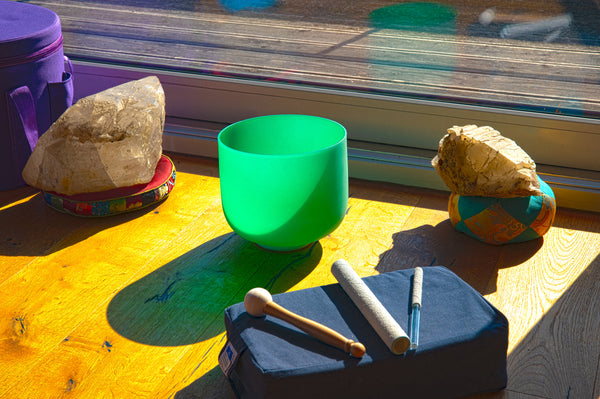 Chakra Kristallklangschalen aus reinem Bergkristall