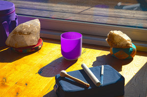 Chakra Kristallklangschalen aus reinem Bergkristall