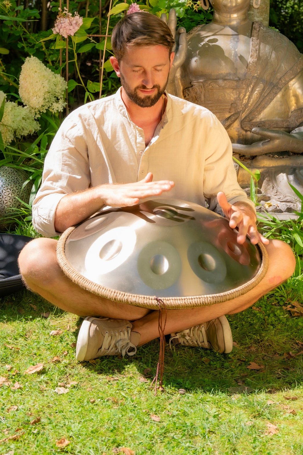 Handpan silber 12 Töne I 432Hz I 56 cm