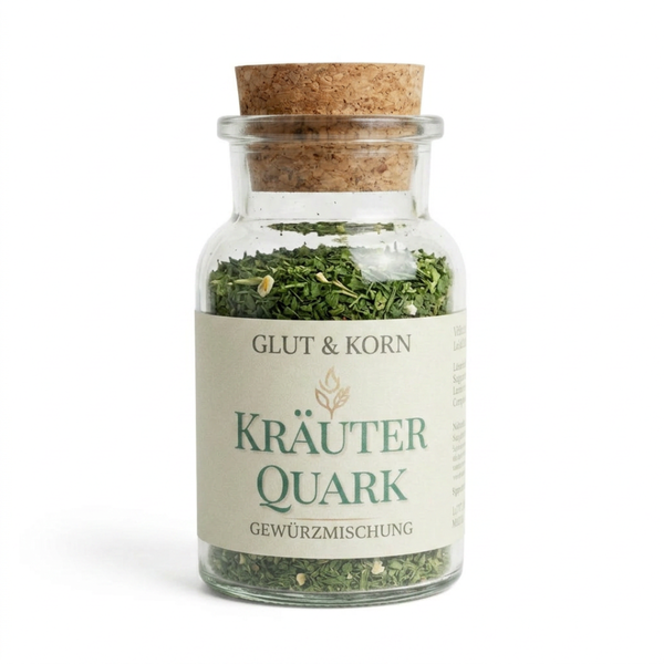 Kräuterquark Gewürzmischung zum Verfeinern von Quarks und Dip, frische Gewürzmischung, Ritualmanufaktur Glut & Korn