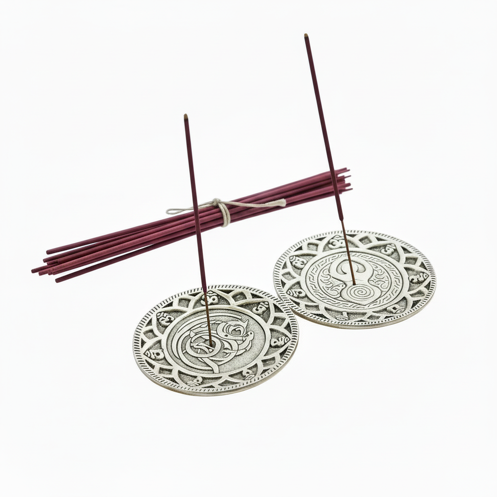 Räucherstäbchen- und Kegelhalter Silver I Ritualmanufaktur