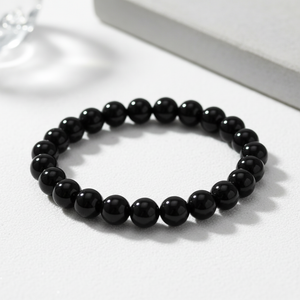 Schwarzer Achat Kraftarmband Kraft & Schutz