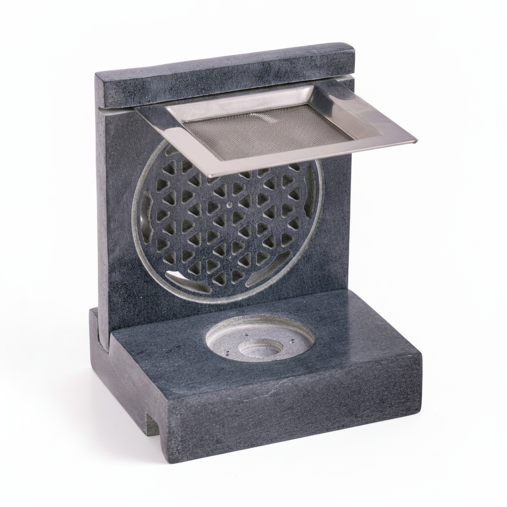 Siebgefäß Blume des Lebens aus Speckstein I Ritualmanufaktur