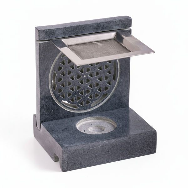 Siebgefäß Blume des Lebens aus Speckstein I Ritualmanufaktur