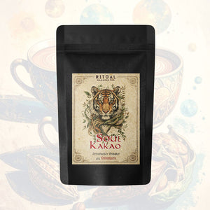 A cup organic raw cocoa each 35g