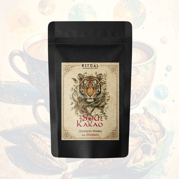 A cup organic raw cocoa each 35g