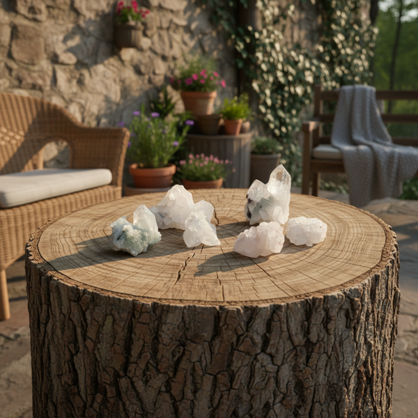 Weißer Apophyllit roh