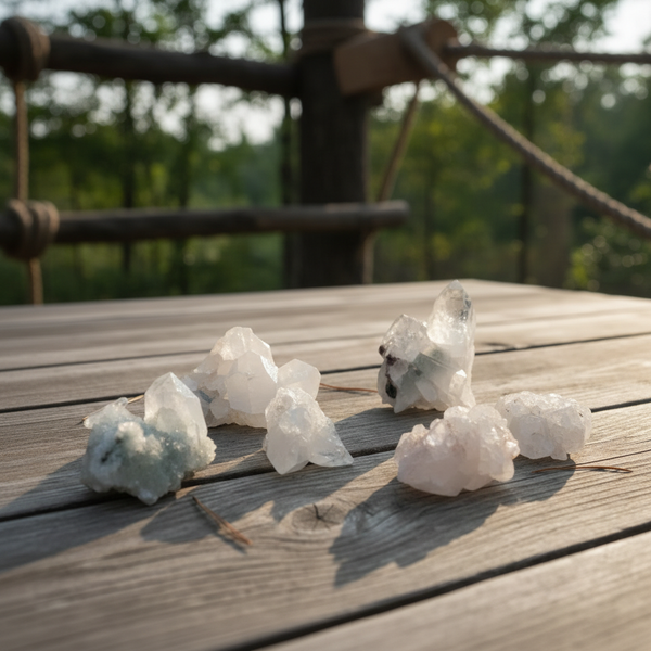 Weißer Apophyllit roh