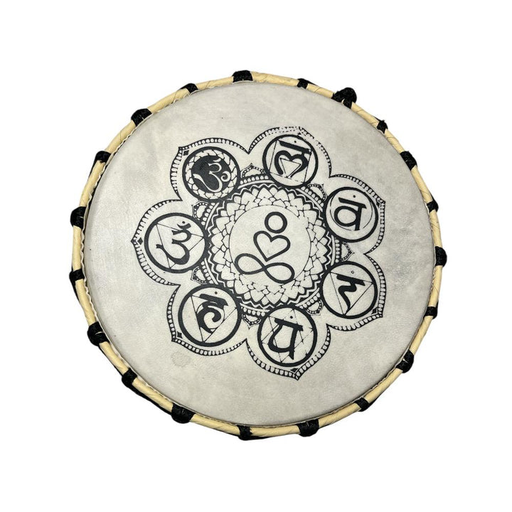 Schamanische Hand-Trommel Chakra 25 cm I Handgefertigt - Ritualmanufaktur.de