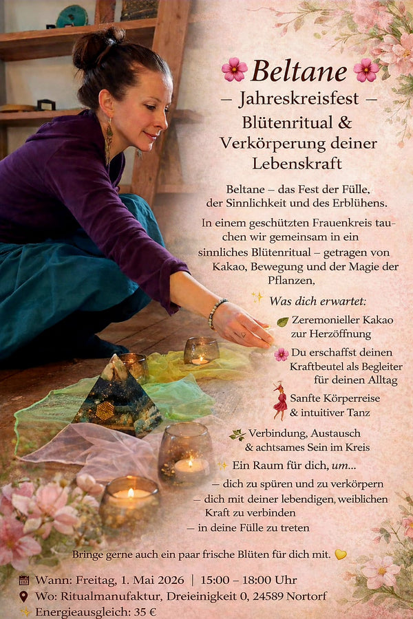Beltane Jahreskreisfest - 01.05.2026 um 15 bis 18 Uhr mit Ines I Ritualmanufaktur