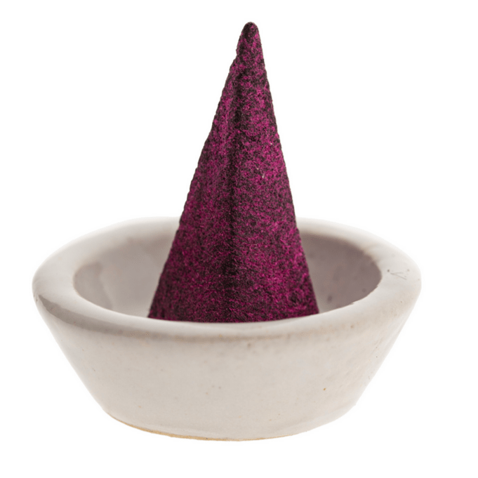 Räucherpyramide Ambrosia, Inhalt: 8 Kegel circa  20g und Halter für Herzöffnung - Ritualmanufaktur.de