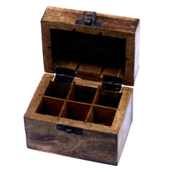 Aromatherapie Box 6 Fläschchen aus Mangoholz - Ritualmanufaktur.de