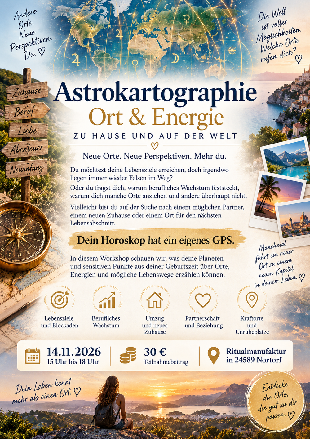 Astrokartographie Ort & Energie – zu Hause und auf der Welt am 14.11.26 - Ritualmanufaktur.de