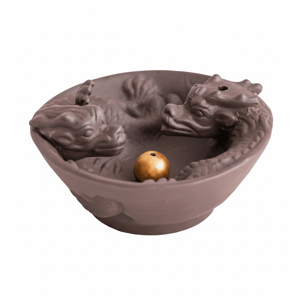 Backflow Kegelhalter Drache aus Ton - Ritualmanufaktur.de