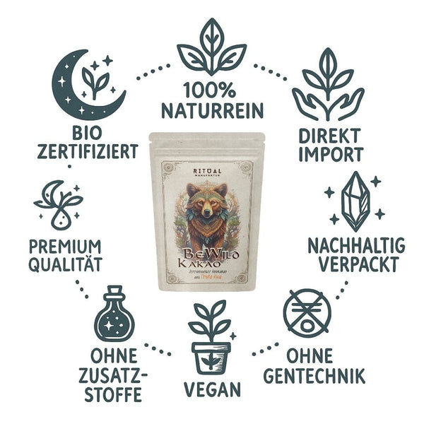 Bio und fair: Bio Zeremonie Kakao BeWild Rohkakao aus Costa Rica Bruch 500g - Ritualmanufaktur.de