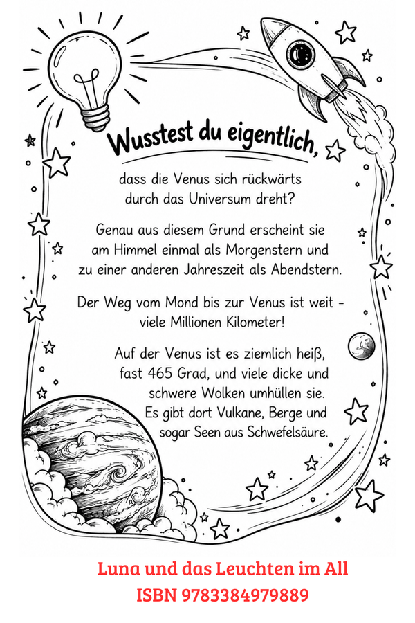 Buchrücken vom Buch "Luna und das Leuchten im All"
