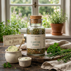 Café de Paris klassische Gewürzmischung für Soßen und Dip und zum Verfeinern von Gemüse und Fleisch, 110g, Ritualmanufaktur Glut & Korn