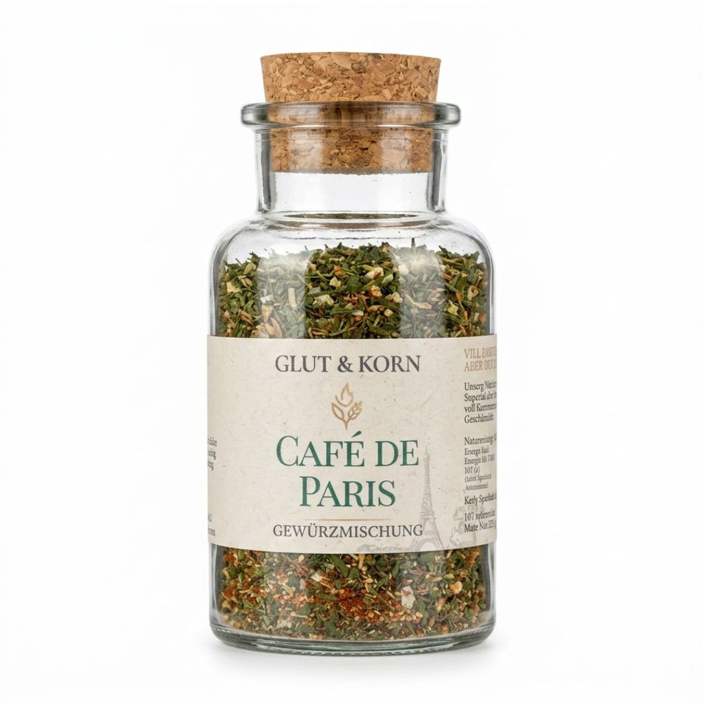 Café de Paris klassische Gewürzmischung für Soßen und Dip und zum Verfeinern von Gemüse und Fleisch, 110g, Ritualmanufaktur Glut & Korn
