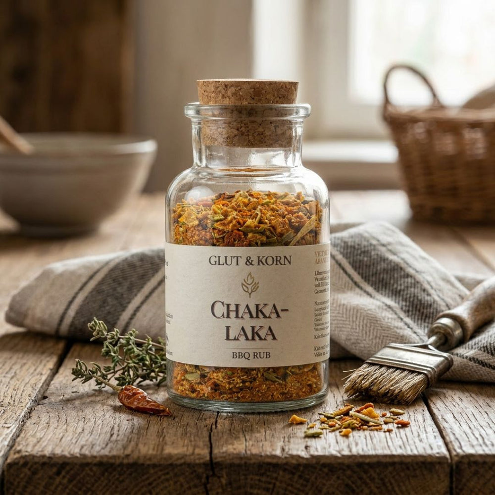 Chakalaka Gewürzmischung, BBQ Rub perfekt für ein Dry Rub mit Fleisch, Gemüse oder Alternativen, 130g, Ritualmanufaktur Glut & Korn