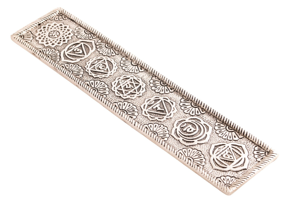 Chakra Räucherstäbchenhalter Weißmetall - Ritualmanufaktur.de