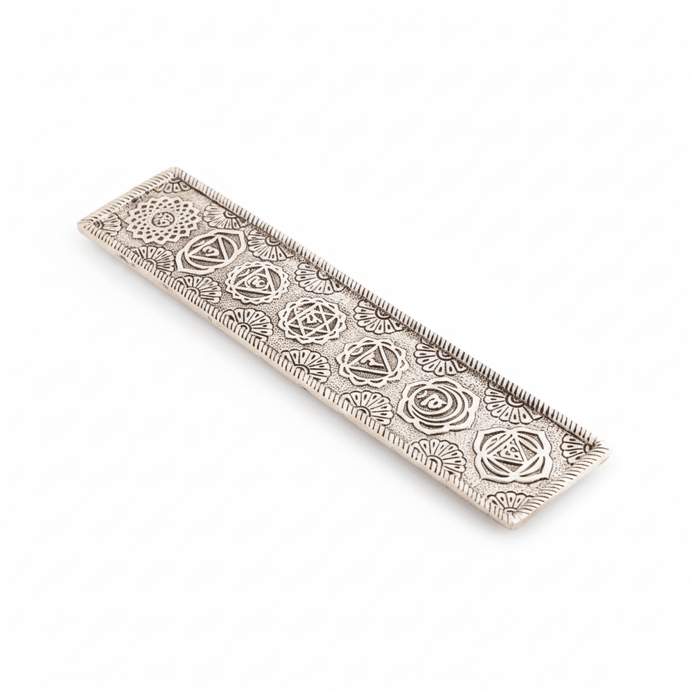 Chakra Räucherstäbchenhalter Weißmetall - Ritualmanufaktur.de