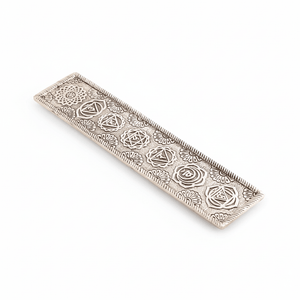 Chakra Räucherstäbchenhalter Weißmetall - Ritualmanufaktur.de