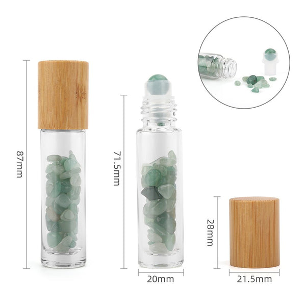 Edelstein Roll - On Glasflasche - Ritualmanufaktur.de