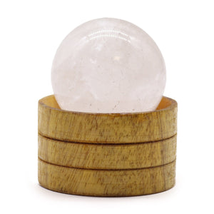 Edelsteinkugeln auf Holzständer - Ritualmanufaktur.de