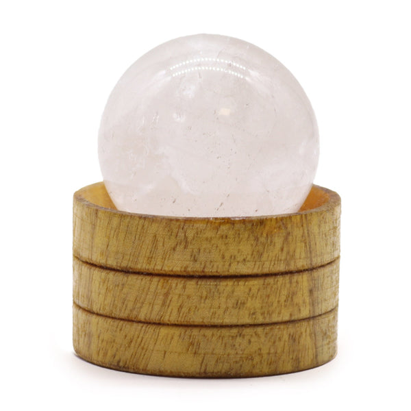 Edelsteinkugeln auf Holzständer - Ritualmanufaktur.de