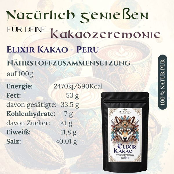 Elixir Zeremonie-Kakao aus Peru - Ritualmanufaktur.de